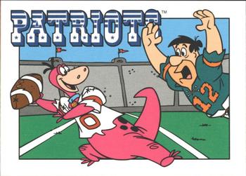 1993 Cardz The Flintstones NFL #45 New England - Schedule Front