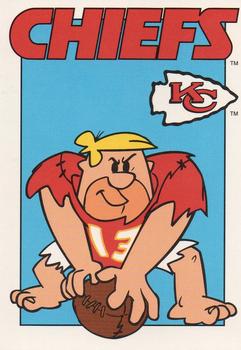 1993 Cardz The Flintstones NFL #68 Kansas City - Team Stats Front