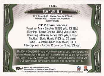 2013 Topps #106 New York Jets Back