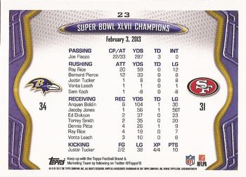 2013 Topps #23 Baltimore Ravens TL Back