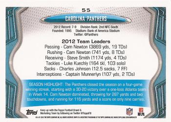 2013 Topps #55 Carolina Panthers Back