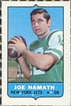 1969 Topps - Four-in-One Singles #NNO Joe Namath Front