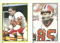 1985 Topps Stickers #55 / 205 Deron Cherry / Alfred Jackson Front