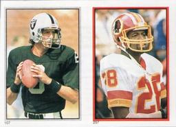 1985 Topps Stickers #107 / 257 Marc Wilson / Darrell Green Front