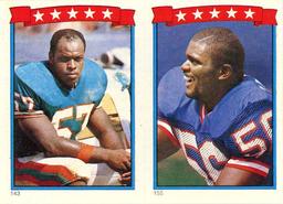 1985 Topps Stickers #143 / 155 Dwight Stephenson / Lawrence Taylor Front