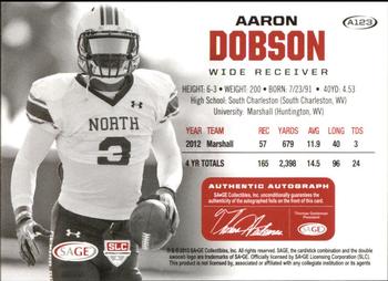 2013 SAGE HIT - Autographs #A123 Aaron Dobson Back