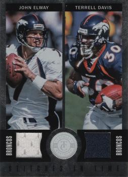 2012 Panini Totally Certified - Stitches in Time #45 John Elway / Terrell Davis Front