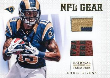 2012 Panini National Treasures - NFL Gear Combos Prime #8 Chris Givens Front