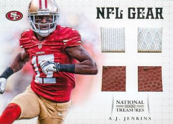 2012 Panini National Treasures - NFL Gear Quad #16 A.J. Jenkins Front