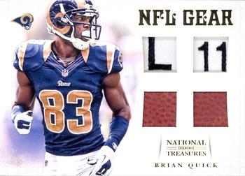2012 Panini National Treasures - NFL Gear Quad Prime #1 Brian Quick Front