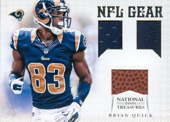 2012 Panini National Treasures - NFL Gear Triple #1 Brian Quick Front