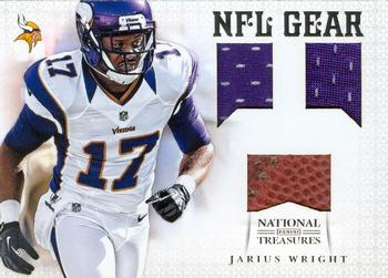2012 Panini National Treasures - NFL Gear Triple #6 Jarius Wright Front