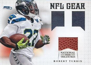 2012 Panini National Treasures - NFL Gear Triple #35 Robert Turbin Front