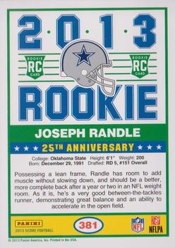 2013 Score #381 Joseph Randle Back