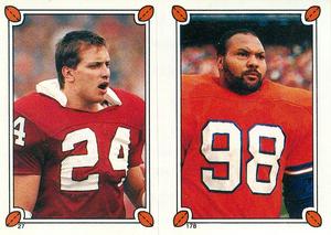 1987 Topps Stickers #27 / 178 Ron Wolfley / Ricky Hunley Front