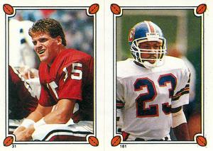1987 Topps Stickers #31 / 181 Neil Lomax / Sammy Winder Front