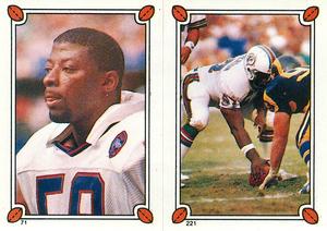 1987 Topps Stickers #71 / 221 Carl Banks / Dwight Stephenson Front