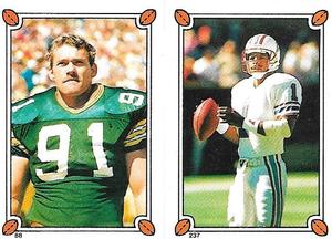 1987 Topps Stickers #88 / 237 Brian Noble / Warren Moon Front