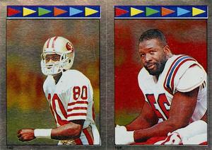 1987 Topps Stickers #140 / 154 Jerry Rice / Andre Tippett Front