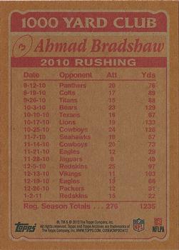 2013 Topps Archives - 1000 Yard Club #3 Ahmad Bradshaw Back