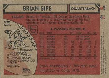 2013 Topps Archives - Fan Favorite Autographs #FFA-BS Brian Sipe Back