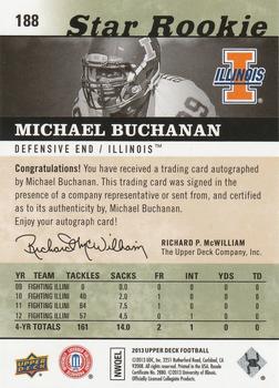 2013 Upper Deck - Star Rookie Autographs #188 Michael Buchanan Back