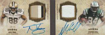 2012 Topps Five Star - Dual Rookie Autographed Patch #FSFDAP-TH Stephen Hill / Nick Toon Front