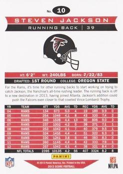 2013 Score - Scorecard #10 Steven Jackson Back