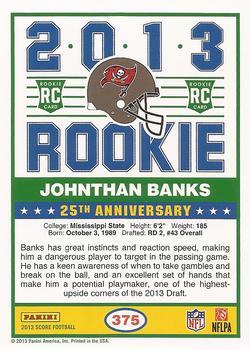 2013 Score - Red #375 Johnthan Banks Back