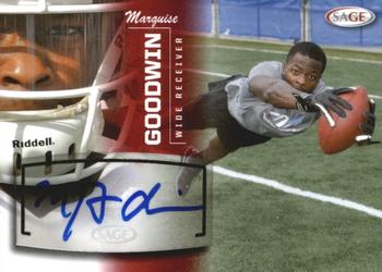 2013 SAGE - Autographs Red #18 Marquise Goodwin Front