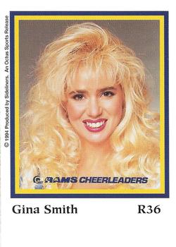 1994-95 Sideliners Pro Football Cheerleaders - Sideline Swimsuit #R36 Gina Smith Back