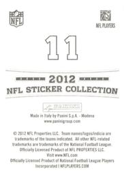 2012 Panini Stickers #11 C.J. Spiller Back
