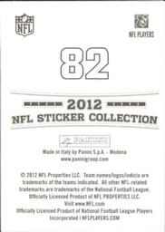 2012 Panini Stickers #82 Dre Kirkpatrick Back