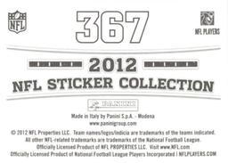 2012 Panini Stickers #367 Steve Smith Back