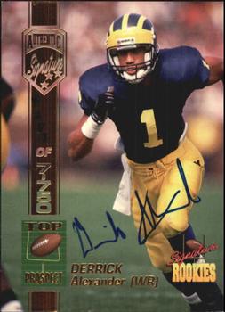 1994 Signature Rookies - Autographs #3 Derrick Alexander Front