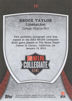 2013 Bowman - Topps NFLPA Collegiate Bowl Autographs #19 Bruce Taylor Back