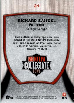 2013 Bowman - Topps NFLPA Collegiate Bowl Autographs #24 Richard Samuel Back