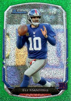 2013 Bowman - Silver Ice Green #10 Eli Manning Front