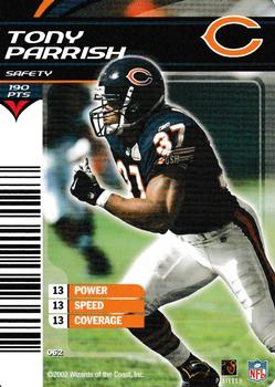 2002 NFL Showdown #062 Tony Parrish Front