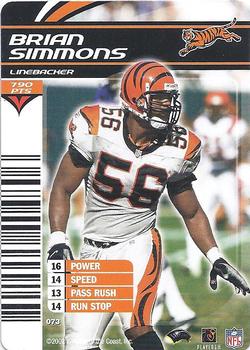 2002 NFL Showdown #073 Brian Simmons Front
