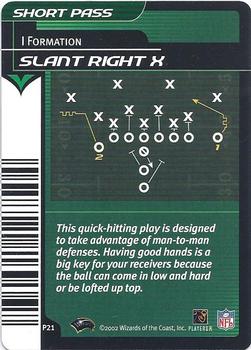2002 NFL Showdown - Plays #P21 Slant Right X Front
