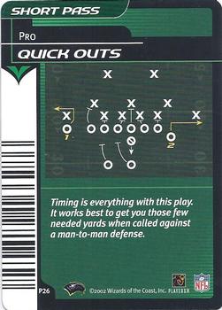 2002 NFL Showdown - Plays #P26 Quick Outs Front