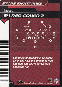 2002 NFL Showdown - Plays #P70 54 Red Cover 2 Front