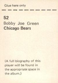 1972 NFLPA Wonderful World Stamps #52 Bobby Joe Green Back