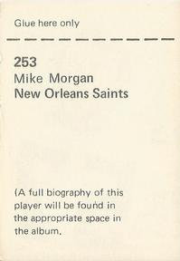 1972 NFLPA Wonderful World Stamps #253 Mike Morgan  Back