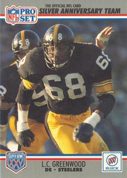 1990-91 Pro Set Super Bowl XXV Binder #15 L.C. Greenwood Front