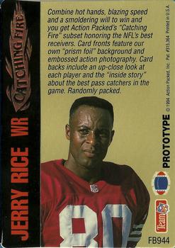 1994 Action Packed - Prototypes #FB944 Jerry Rice Back