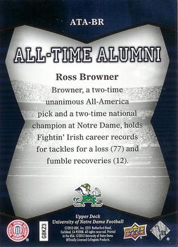 2013 Upper Deck University of Notre Dame - All Time Alumni #ATA-BR Ross Browner Back