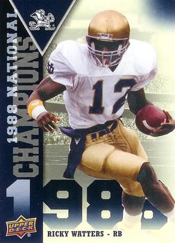 2013 Upper Deck University of Notre Dame - National Champions #NC-RW Ricky Watters Front