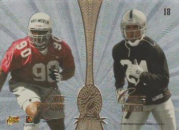 1998 Playoff Absolute SSD Hobby - Platinum Quads #18 Peyton Manning / Ryan Leaf / Andre Wadsworth / Charles Woodson Back